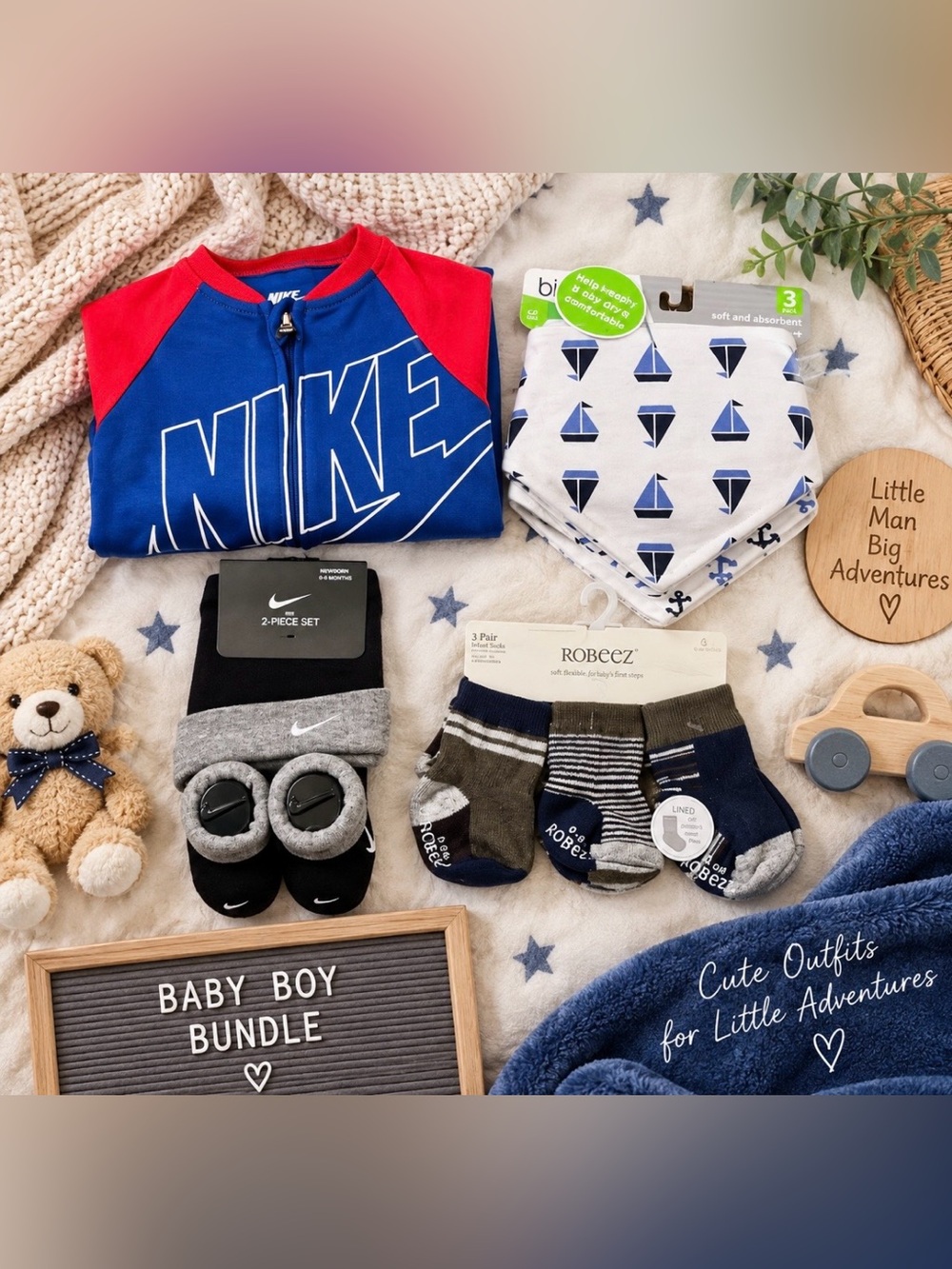 NWT Nike Baby Boy 0/6mos 4PC Bundle